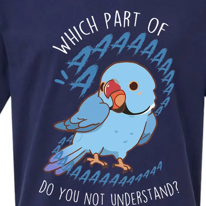 Blue Indian Ringneck Parrot Aaa Funny Cute Pet Bird Mom Dad Sueded Cloud Jersey T-Shirt