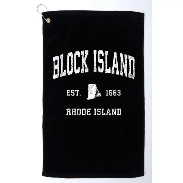 Block Island Rhode Island Ri Vintage Athletic Sports Platinum Collection Golf Towel