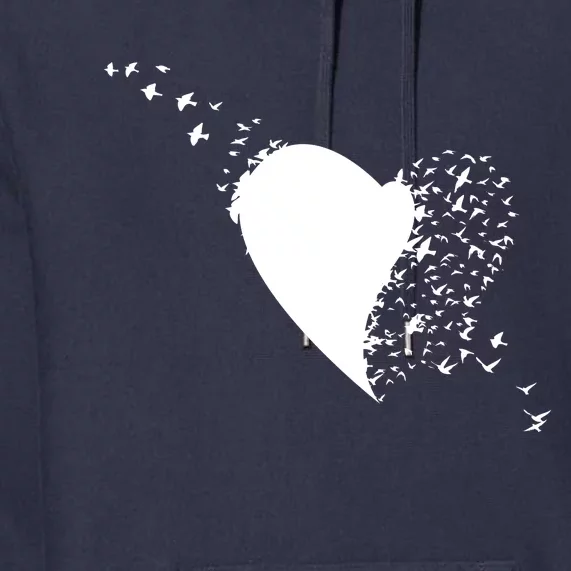 Bird Flocking Heart Premium Hoodie