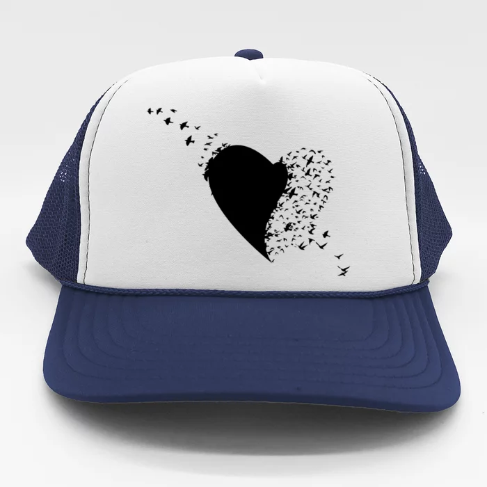 Bird Flocking Heart Trucker Hat