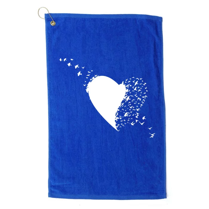 Bird Flocking Heart Platinum Collection Golf Towel