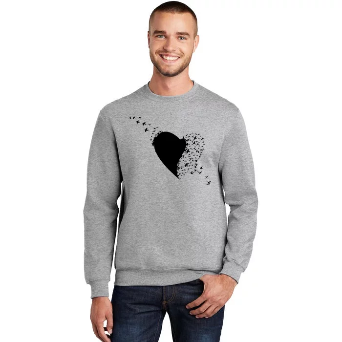 Bird Flocking Heart Sweatshirt