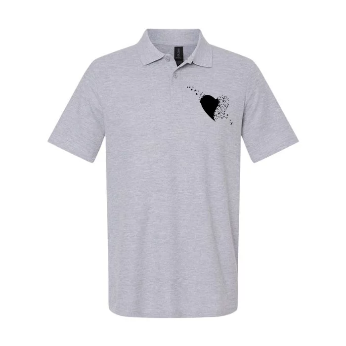 Bird Flocking Heart Softstyle Adult Sport Polo