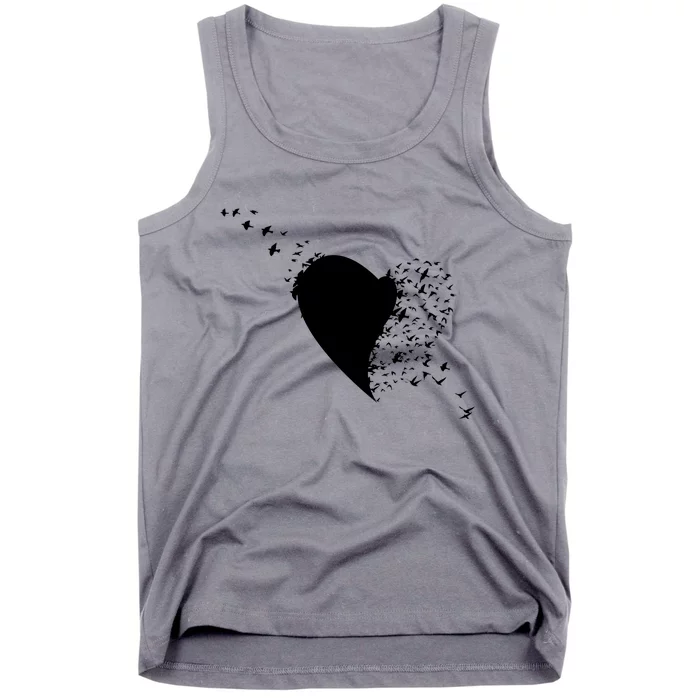 Bird Flocking Heart Tank Top