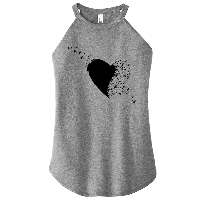 Bird Flocking Heart Women’s Perfect Tri Rocker Tank