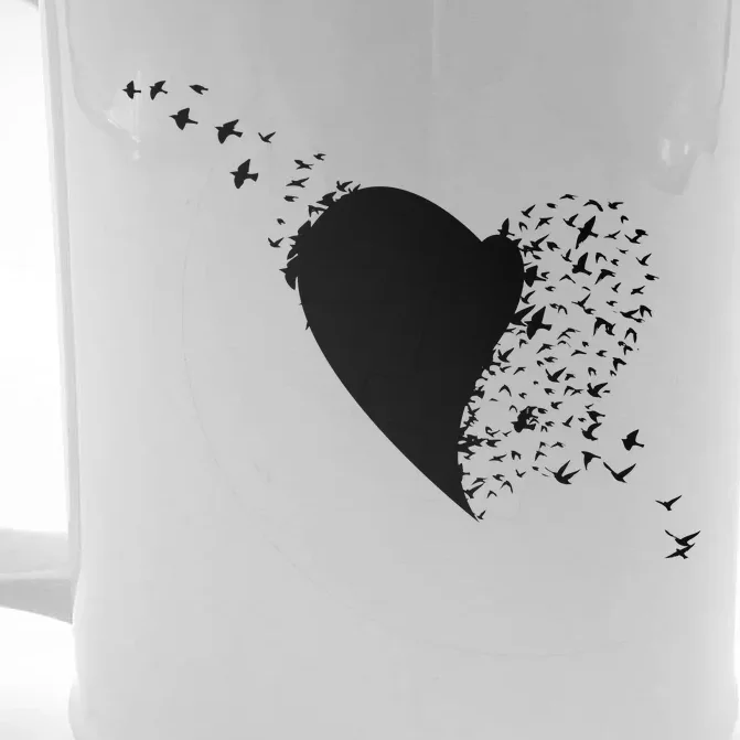 Bird Flocking Heart Front & Back Beer Stein