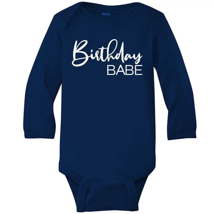 Birthday Babe Baby Long Sleeve Bodysuit