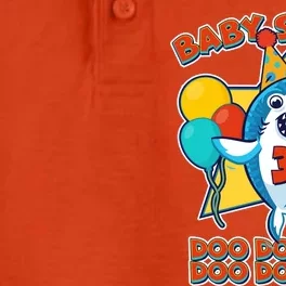 Birthday Baby Shark Doo Age 3 Dry Zone Grid Performance Polo