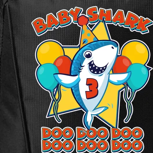 Birthday Baby Shark Doo Age 3 City Backpack