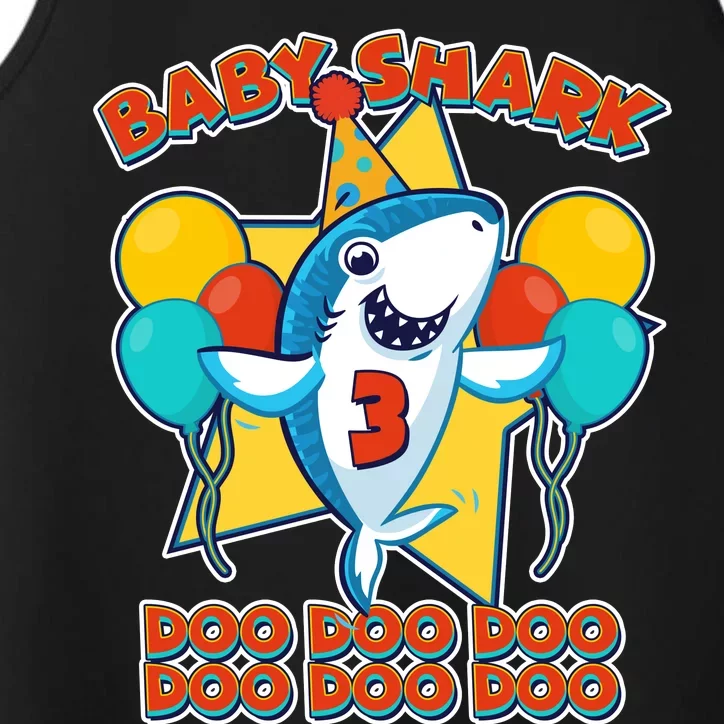 Birthday Baby Shark Doo Age 3 Performance Tank