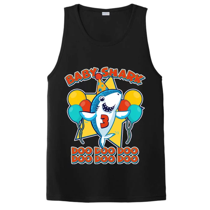 Birthday Baby Shark Doo Age 3 Performance Tank