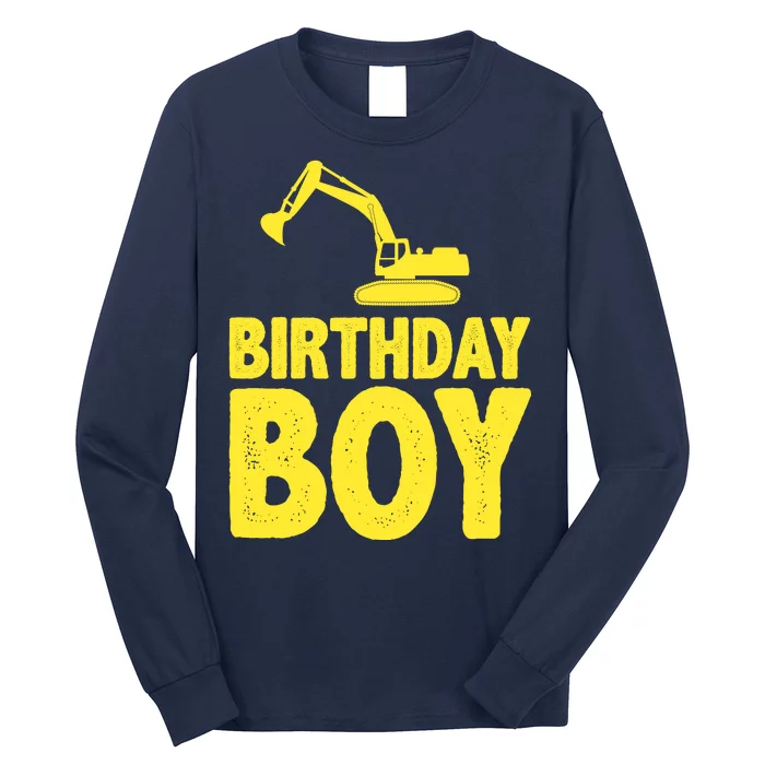 Birthday Boy Construction Crew Long Sleeve Shirt