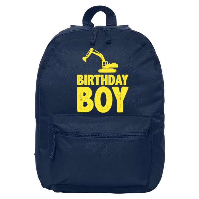 Birthday Boy Construction Crew 16 in Basic Backpack