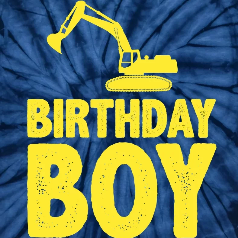 Birthday Boy Construction Crew Tie-Dye T-Shirt