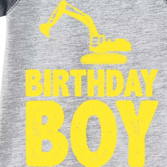 Birthday Boy Construction Crew Infant Baby Jersey Bodysuit