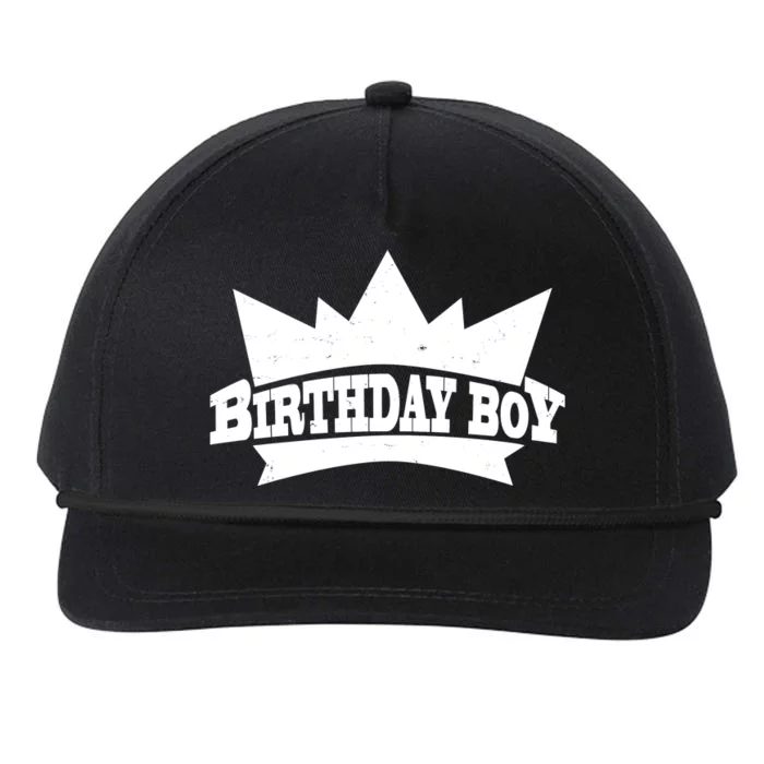 Birthday Boy Crown Classic Logo Snapback Five-Panel Rope Hat