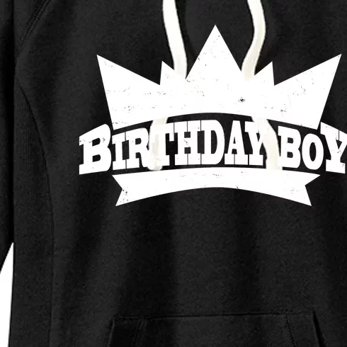 Birthday Boy Crown Classic Logo Women's Fleece Hoodie