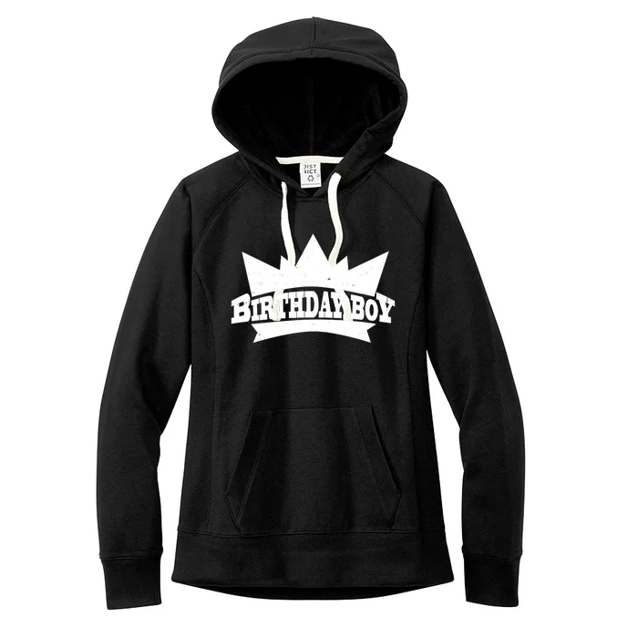 Birthday Boy Crown Classic Logo Women's Fleece Hoodie