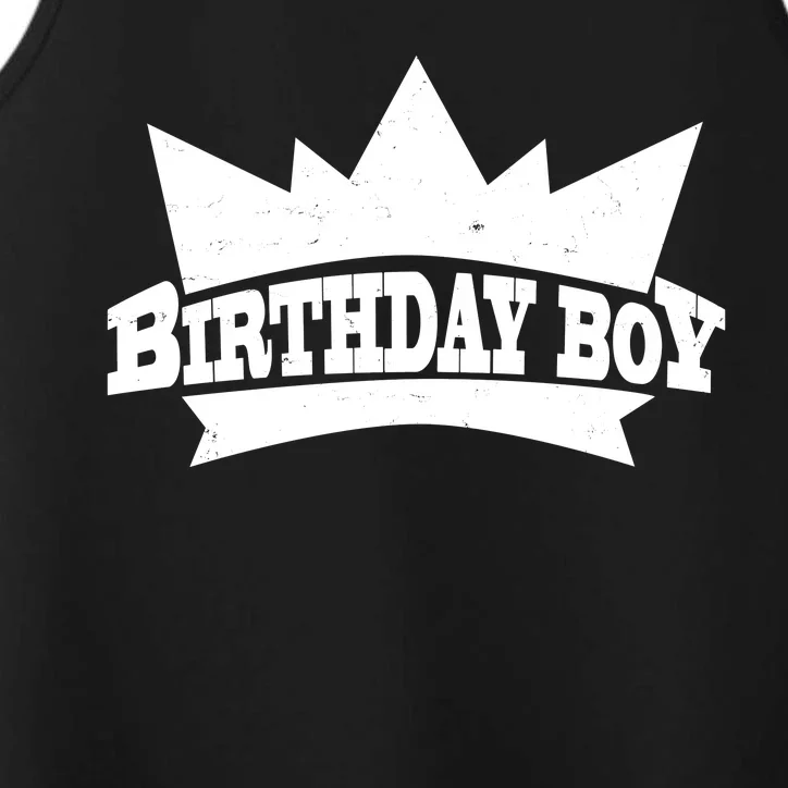 Birthday Boy Crown Classic Logo Performance Tank