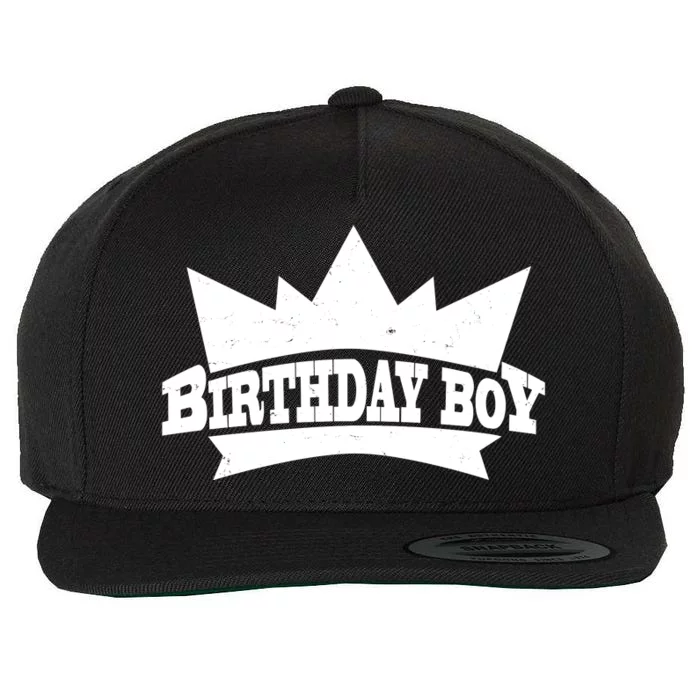 Birthday Boy Crown Classic Logo Wool Snapback Cap