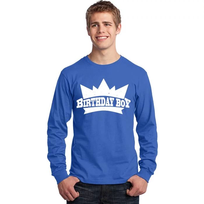 Birthday Boy Crown Classic Logo Tall Long Sleeve T-Shirt