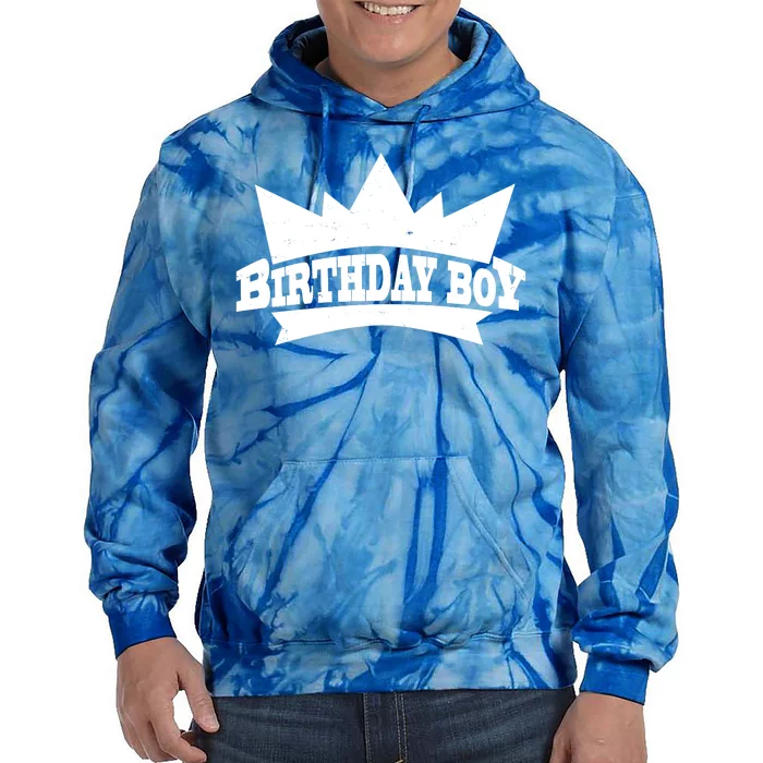 Birthday Boy Crown Classic Logo Tie Dye Hoodie