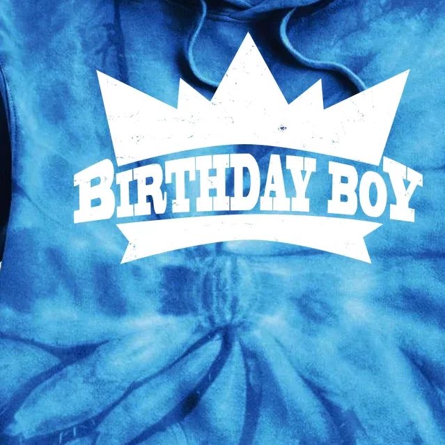 Birthday Boy Crown Classic Logo Tie Dye Hoodie