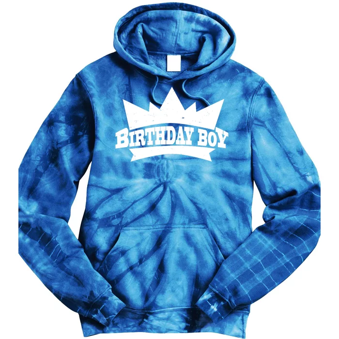 Birthday Boy Crown Classic Logo Tie Dye Hoodie