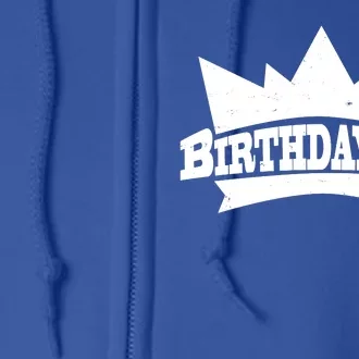 Birthday Boy Crown Classic Logo Full Zip Hoodie