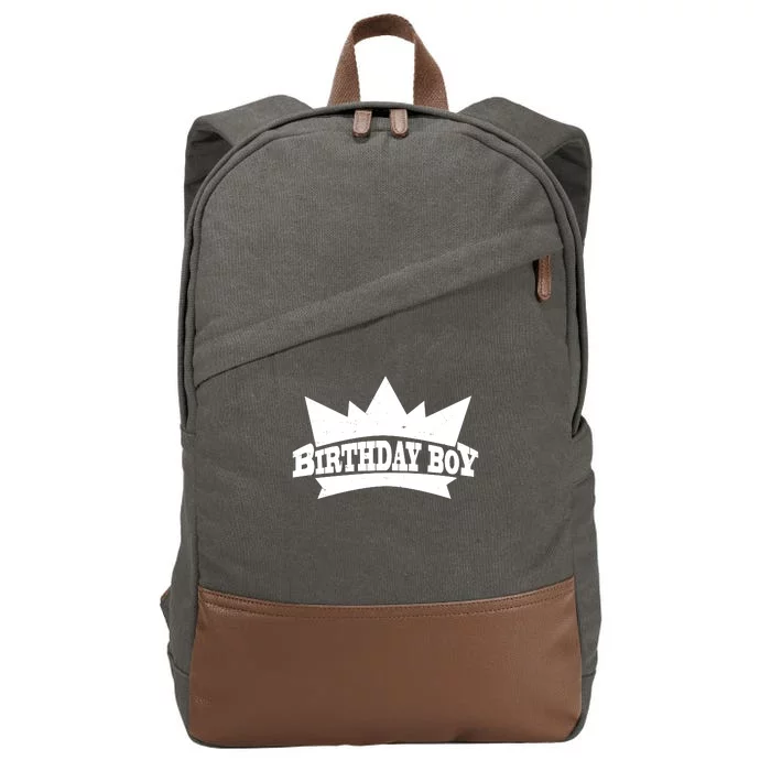 Birthday Boy Crown Classic Logo Cotton Canvas Backpack