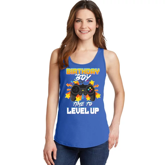 Birthday Boy Time to Level Up Video Gamer Cute Funny Ladies Essential Tank