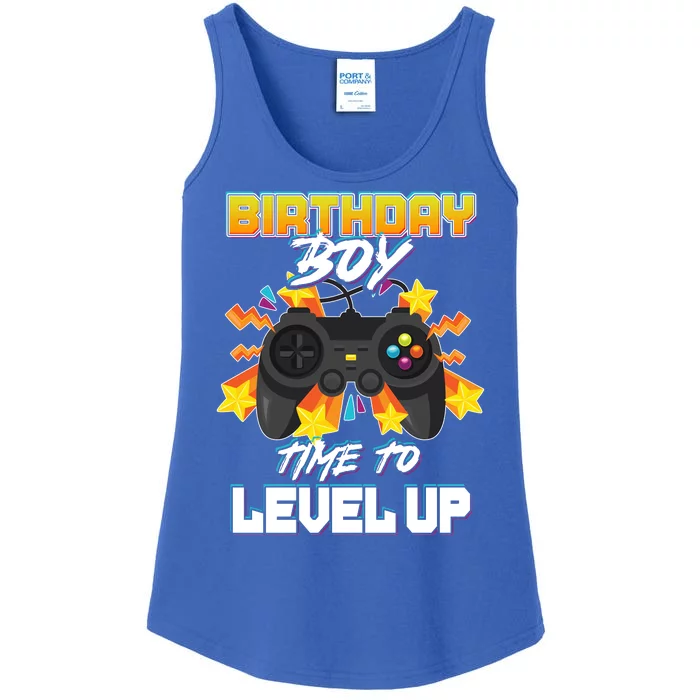 Birthday Boy Time to Level Up Video Gamer Cute Funny Ladies Essential Tank