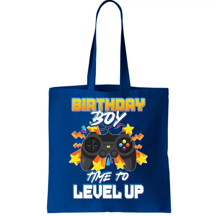 Birthday Boy Time to Level Up Video Gamer Cute Funny Tote Bag