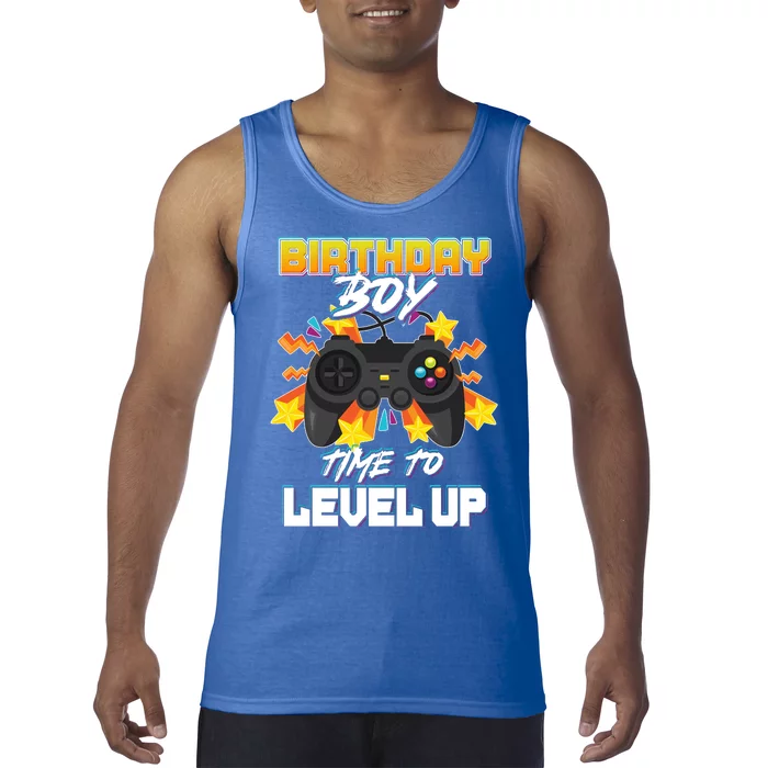 Birthday Boy Time to Level Up Video Gamer Cute Funny Tank Top