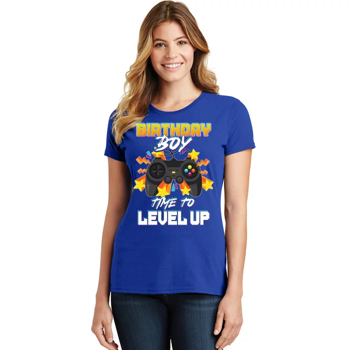 Birthday Boy Time to Level Up Video Gamer Cute Funny Women's T-Shirt