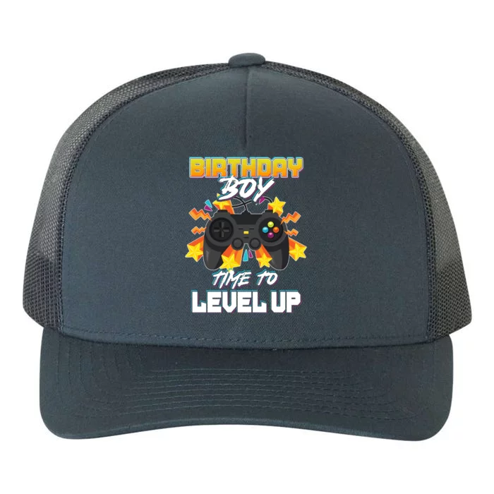 Birthday Boy Time to Level Up Video Gamer Cute Funny Yupoong Adult 5-Panel Trucker Hat