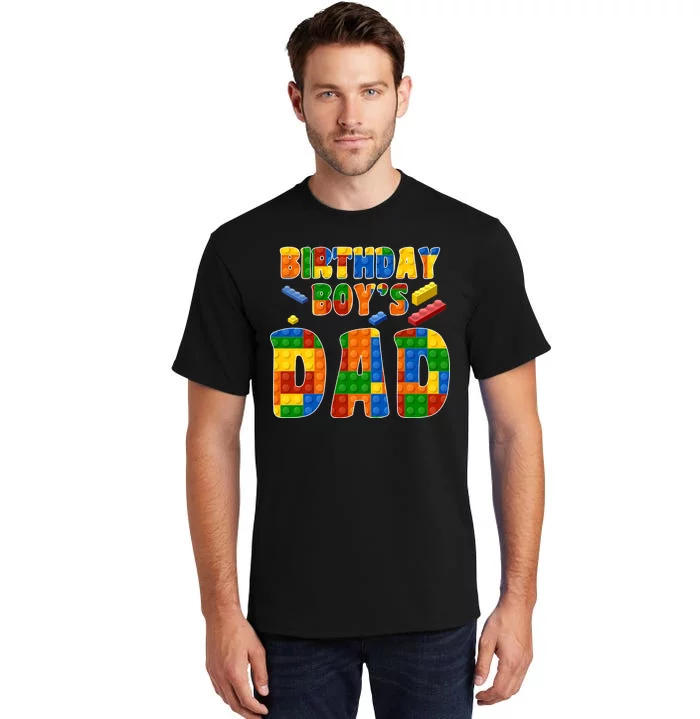 Birthday Boy's Dad Building Blocks Tall T-Shirt