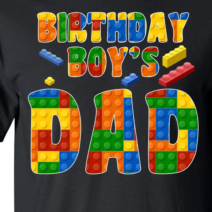 Birthday Boy's Dad Building Blocks Tall T-Shirt