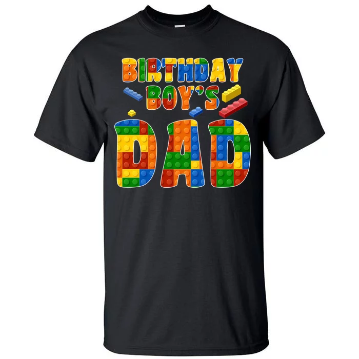 Birthday Boy's Dad Building Blocks Tall T-Shirt