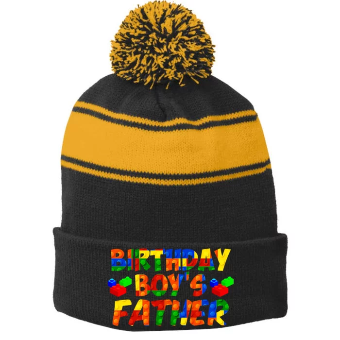 Birthday Boys Father Stripe Pom Pom Beanie