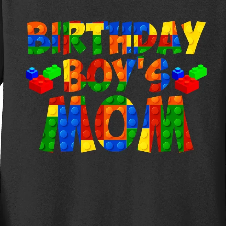 Birthday Boy's Mom Kids Long Sleeve Shirt