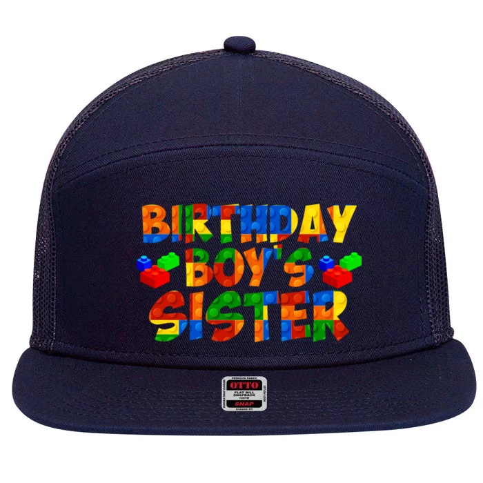 Birthday Boy's Sister 7 Panel Mesh Trucker Snapback Hat