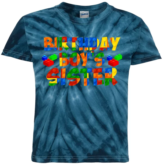 Birthday Boy's Sister Kids Tie-Dye T-Shirt