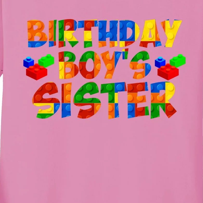 Birthday Boy's Sister Kids Long Sleeve Shirt