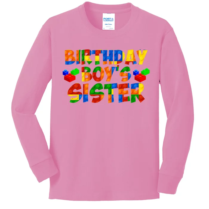 Birthday Boy's Sister Kids Long Sleeve Shirt