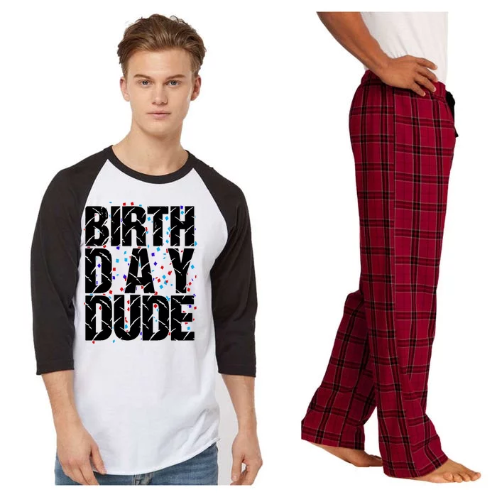 Birthday Dude With Confetti Raglan Sleeve Pajama Set