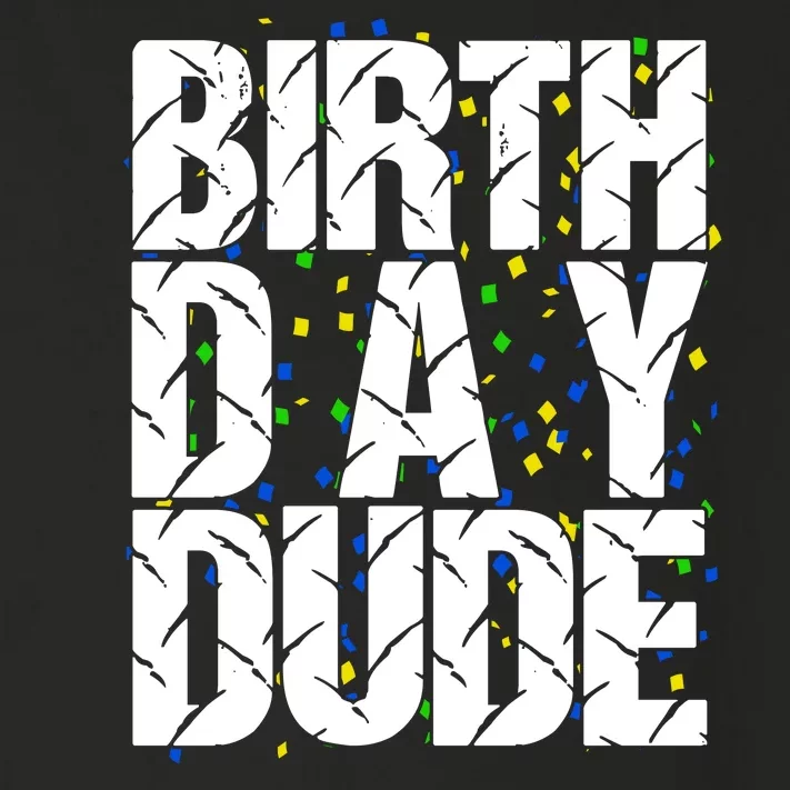 Birthday Dude With Confetti Toddler Long Sleeve Shirt