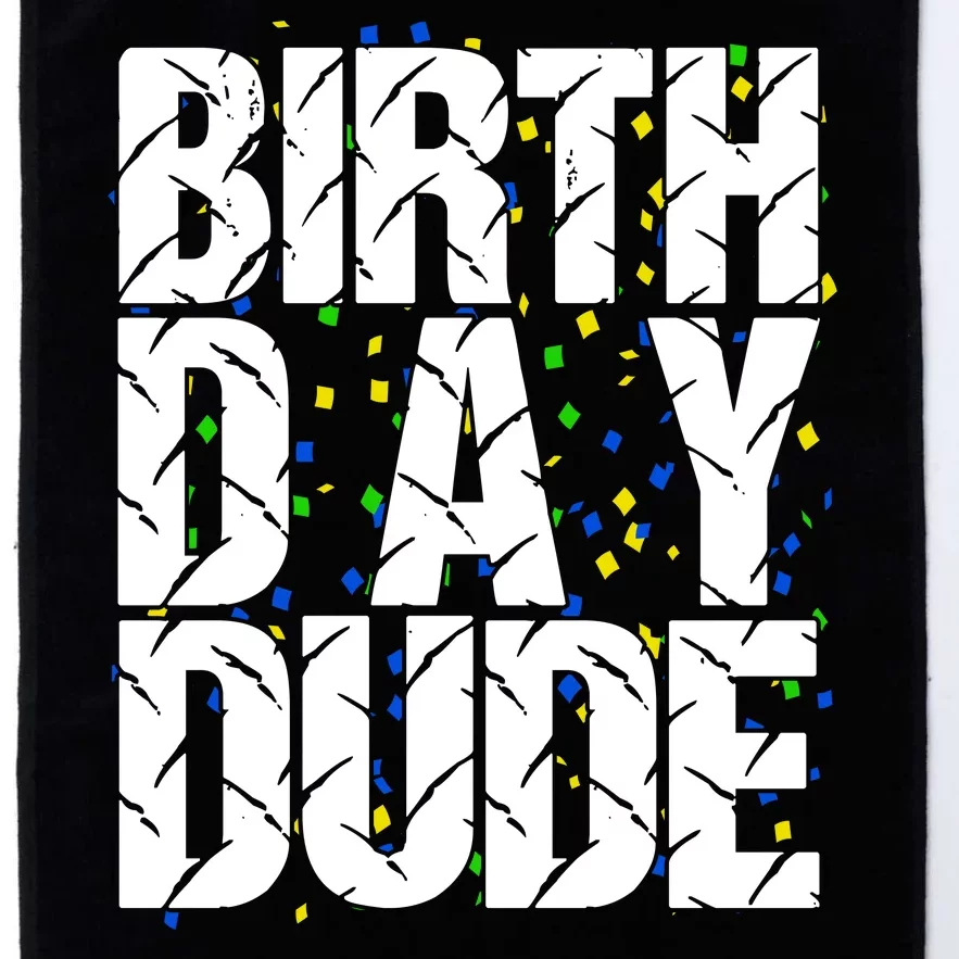 Birthday Dude With Confetti Platinum Collection Golf Towel