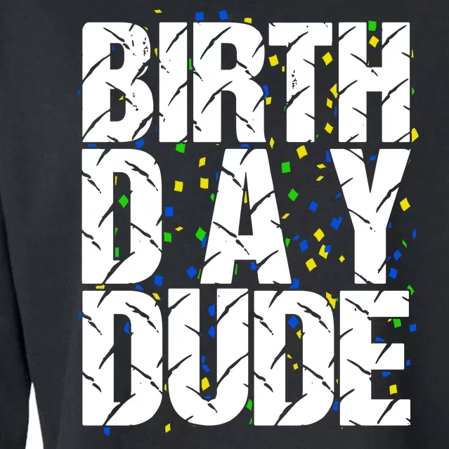 Birthday Dude With Confetti Cropped Pullover Crew