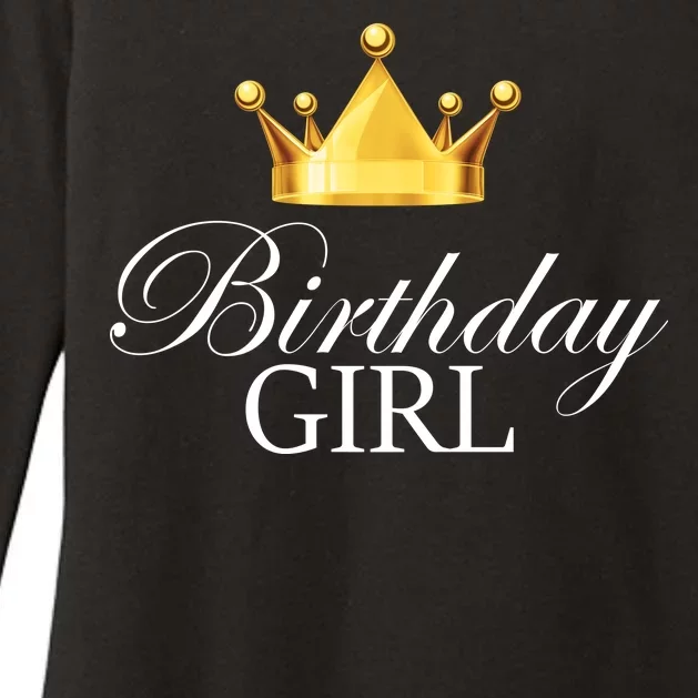 Birthday Girl Queen Crown Limited Edition Womens CVC Long Sleeve Shirt